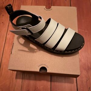 Dr. Martens White and Black Sandals